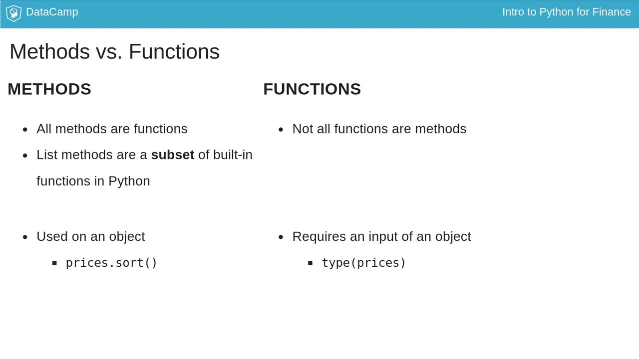 Python .append() and .extend() Methods Tutorial | DataCamp Python .Append() And .Extend() Methods Tutorial | Datacamp