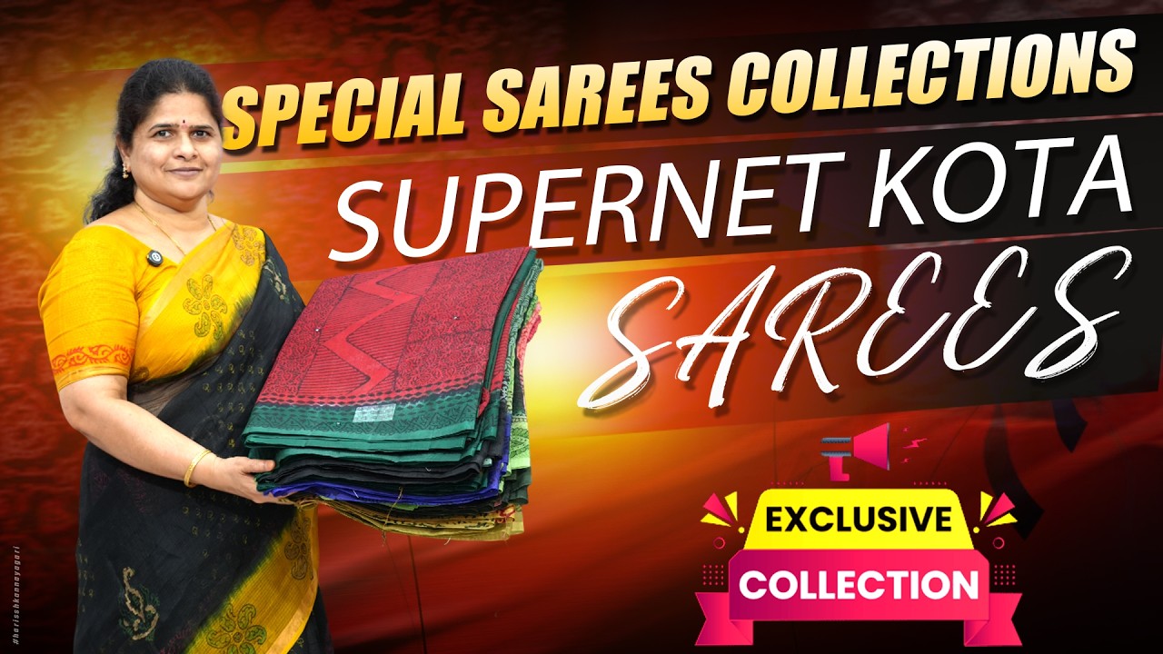 Premium Supernet Kota Sarees with Grace & Comfort| Latest Collection | Saritha Reddy Sarees