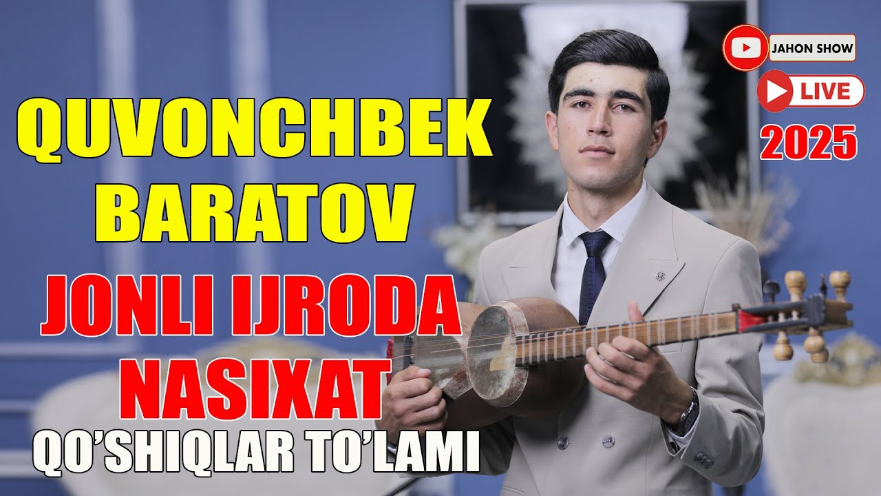 QASHQADARYOLIK YOSH ISTEDOTLI XONANDA QUVONCHBEK BARATOV JONLI IJRO KO'RSATUVIMIZDA JONLI KUYLAYDI