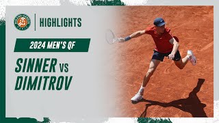 Sinner vs Dimitrov Quarter-final Highlights | Roland-Garros 2024 Resimi