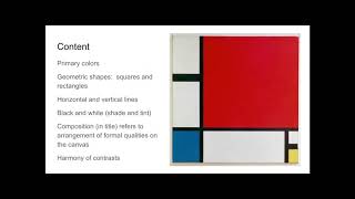 Composition in Red, Blue and Yellow - Google Slides Mondrian Composition With Red Blue And Yellow Discussion