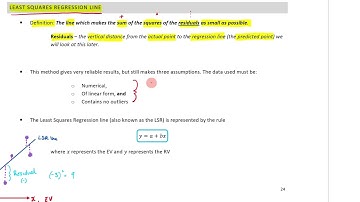 3A - Part 3 - Bivariate Data - Further Maths