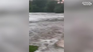 Flooding outside Naser Foods