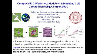CompuCell3D Workshop 4.3.1 Modeling Cell Competition Banerjee/Carpenter August 4 2022