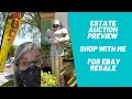 Estate Auction Preview Shop With Me for Ebay Resale