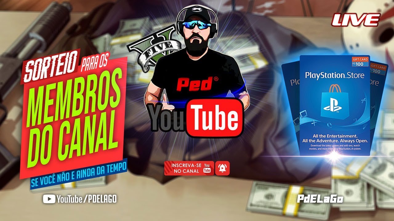 GTA 5 - MEGA LIVE COM SORTEIO DE GIFT CARD PARA MEMBROS - #GTAVIVE - YouTube