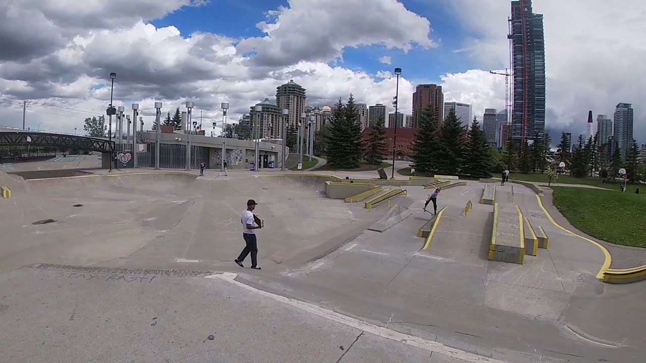 Scooting at Shaw Millennium Skate Park