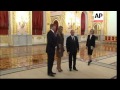Dutch King Willem-Alexander and his wife Queen Maxima meet Putin