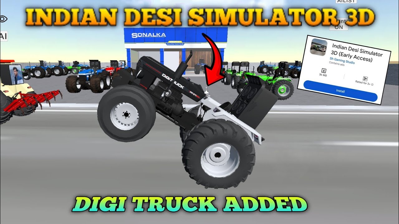 Digi truck tractor added in indian Desi simulator 3d 😍