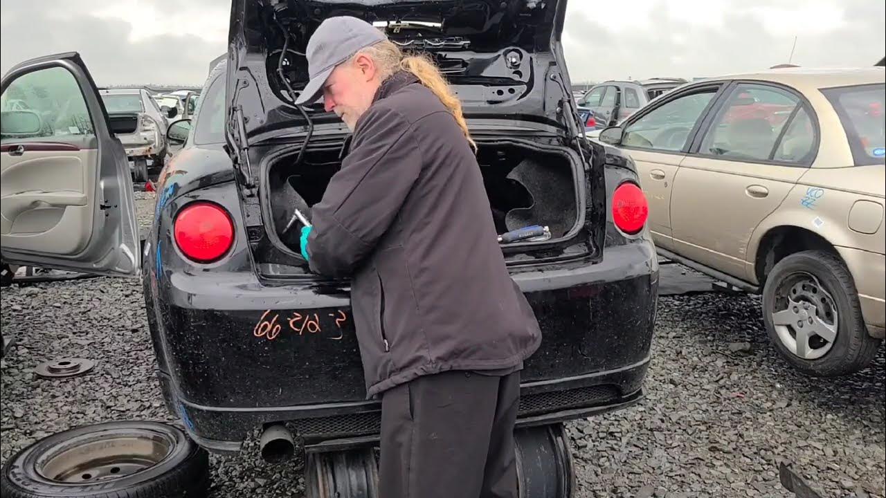 Chevy Cobalt SS supercharged at the wrecking yard (front and rear