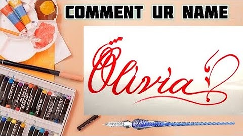 Olivia Name Signature Calligraphy Status | How to Draw, Cursive Calligraphy with Cut Marker