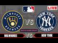 🔴LIVE : Milwaukee Brewers vs New York Yankees | MLB 2026 | MLB Live Baseball Score updates