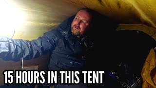 TENT CAMPING in the rain with a YELLOW WEATHER WARNING ⚠.