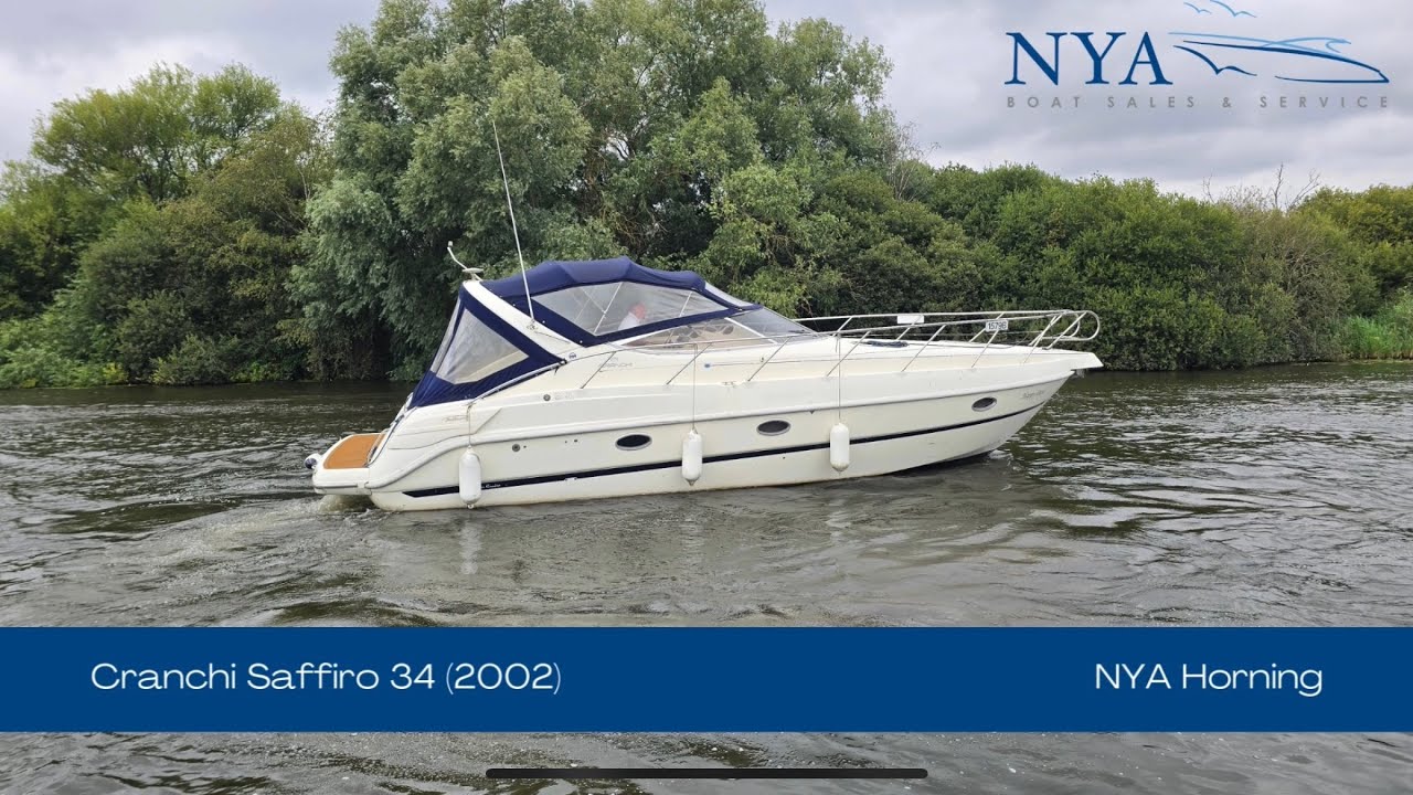 £79,950 - Cranchi Saffiro 34 (2002) for sale at Norfolk Yacht Agency 