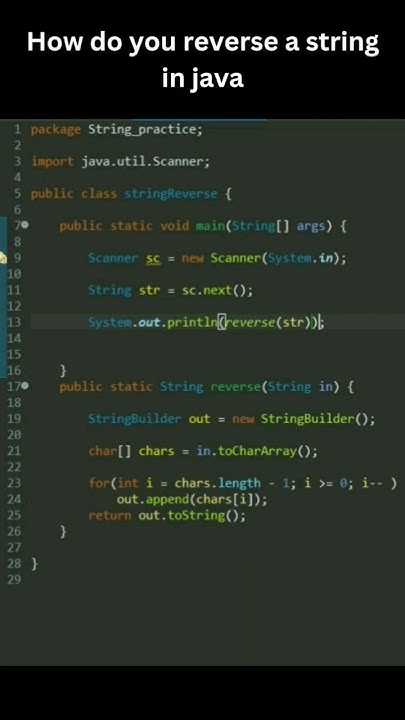 How to reverse a string in java using String-Builder || #java # ...
