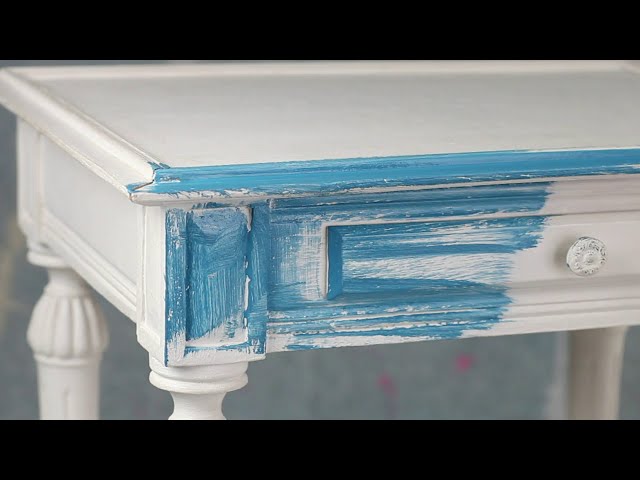 DIY Chalk Spray Paint Small End Table 