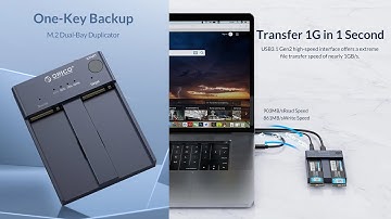 ORICO Dual Bay M.2 NVME SSD Enclosure | Best NVME PCIe SSD Hard Drive Reader | USB C 3.1 Gen2 10Gbps