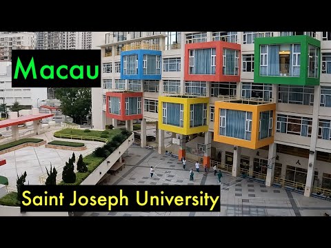 Macau's USJ [4K] University of Saint Joseph Catholic China 聖若瑟大學 Walking Universidade de São José