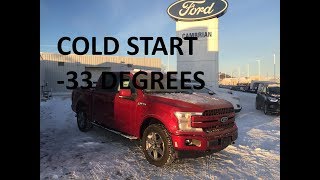 How Do Ford Vehicles Start in COLD Weather ( 33 C 27 F) Part 1
