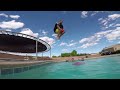 Trampoline TRICKS into The Water!