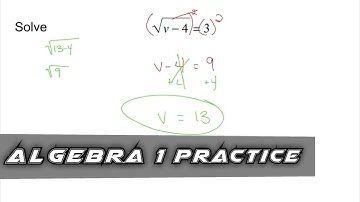 Algebra 1 Practice - Solving a Radical Equation (Example 1)