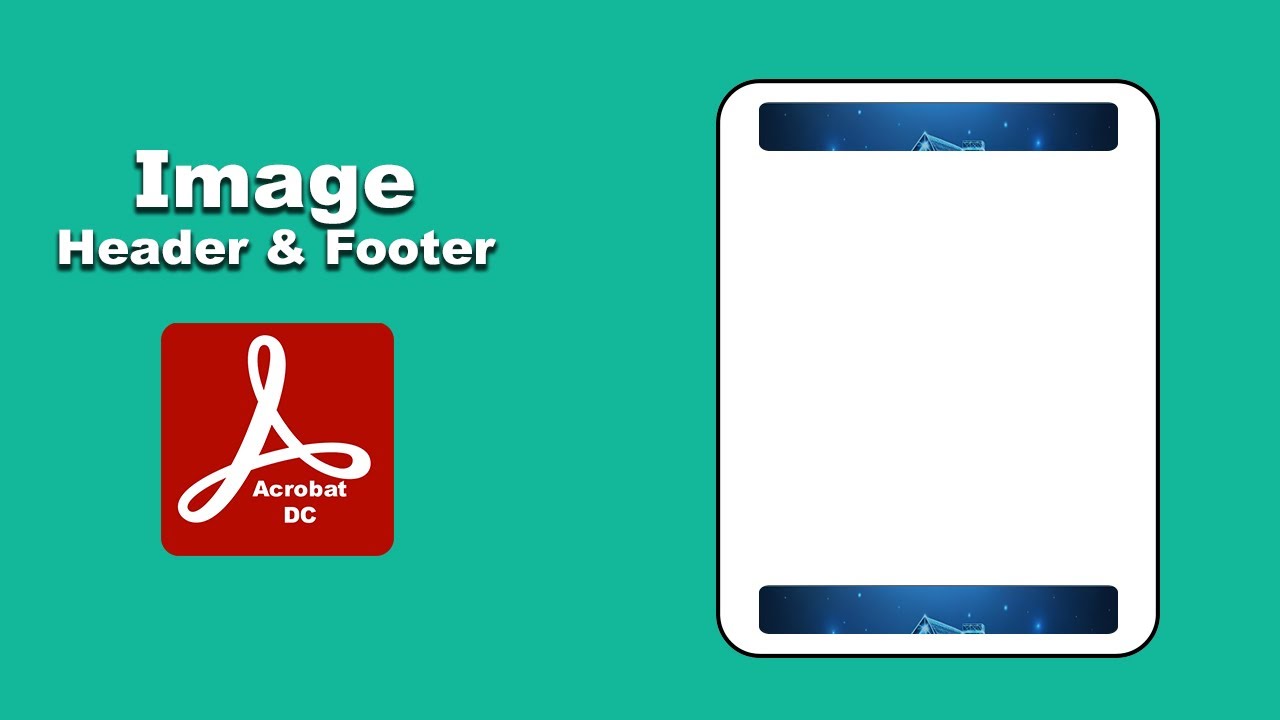 how to add an image in the header and footer to a PDF document in ...