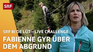 Mutprobe in luftiger Höhe: Fabienne Gyr auf der Highline | SRF bi de Lüt - Live (Laax) | SRF