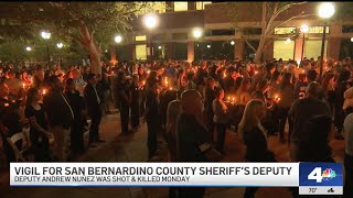 Vigil for San Bernardino County sheriff's deputy killed in line of action