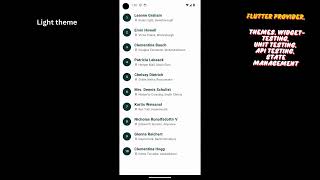 Flutter Provider, State Management, DI, UI Testing, Theme handling, API Calls [Github - Source Code]