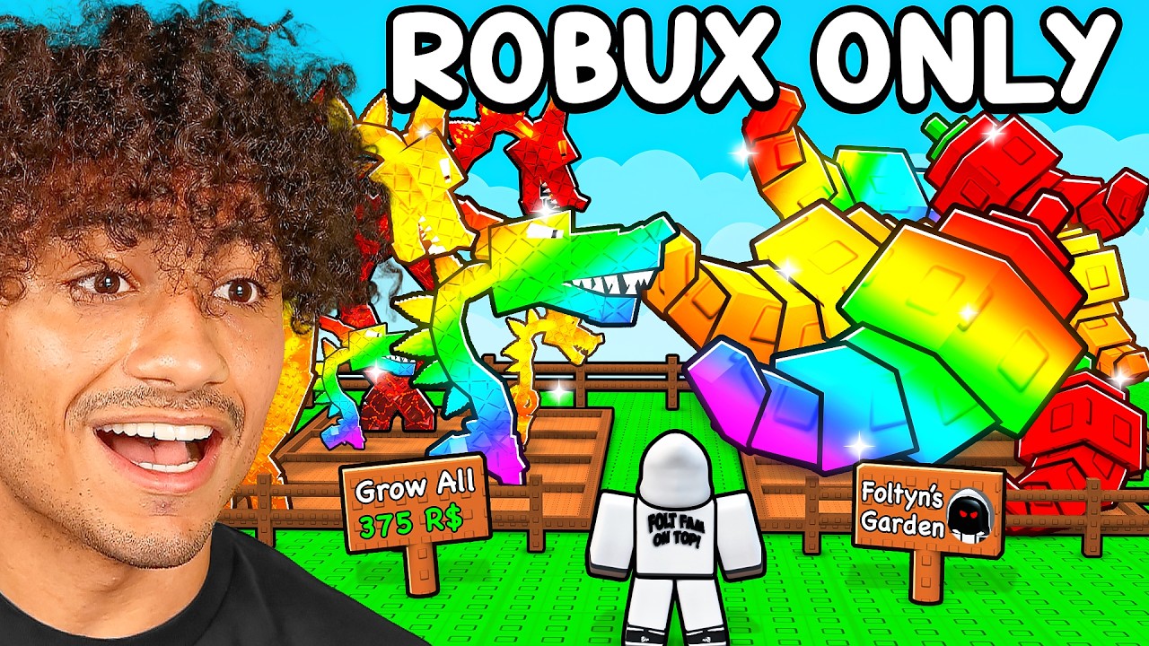 Starting Over Using ONLY ROBUX In Grow A Garden 2..