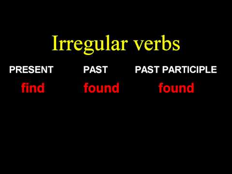 English Words - Irregular verbs  - F - Learn English -