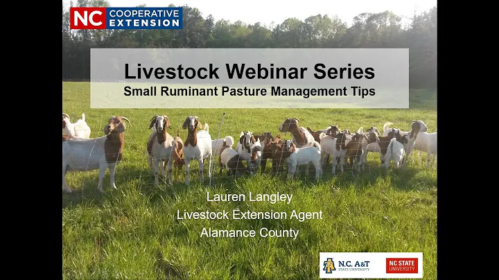 Livestock Webinar Series: Small Ruminant Pasture Management Tips