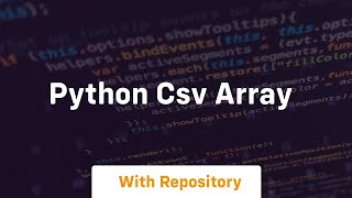 python csv array