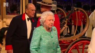 Queen Elizabeth arrives for 90th birthday celebrations