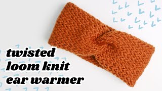 Crossed Loom Knit Ear Warmer Pattern (Easy!)