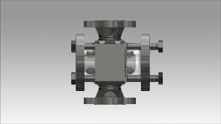 Flow sight glasses with three viewports type 591 - PN16 up to PN400 – ACI Industriearmaturen GmbH
