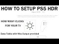 PS5 HDR Calibration - How many Clicks do you need for your TV?
