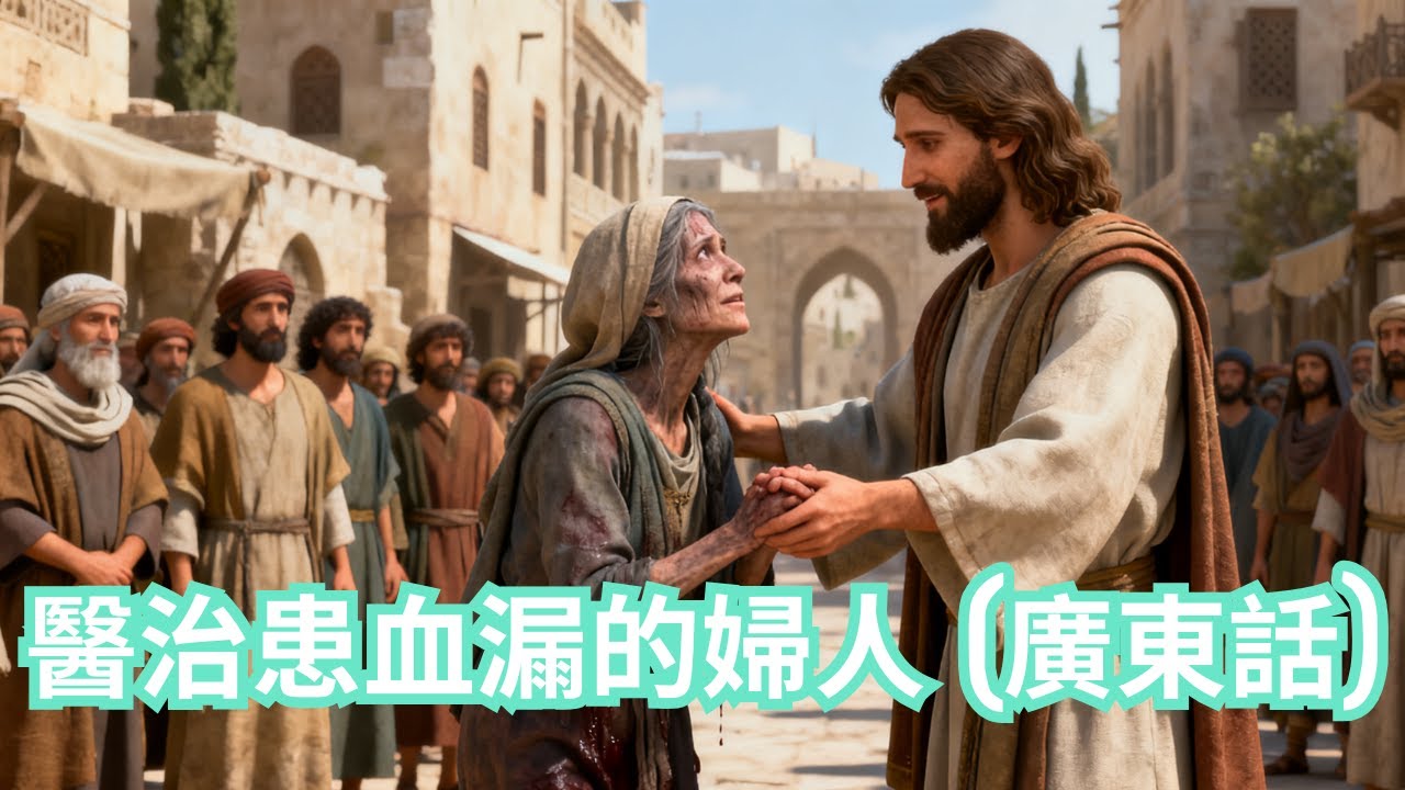 [兒童聖經故事動畫] 醫治患血漏的婦人 (廣東話) - YouTube