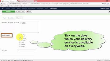How to use Advanced Delivery date & time for virtuemart version 5.0.0