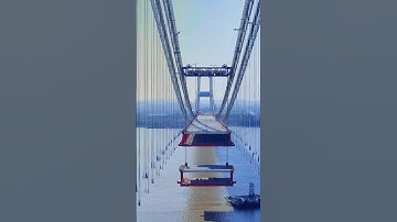 Countdown to the 5 year construction of Yanji Yangtze River Bridge #technology  #infrastructure