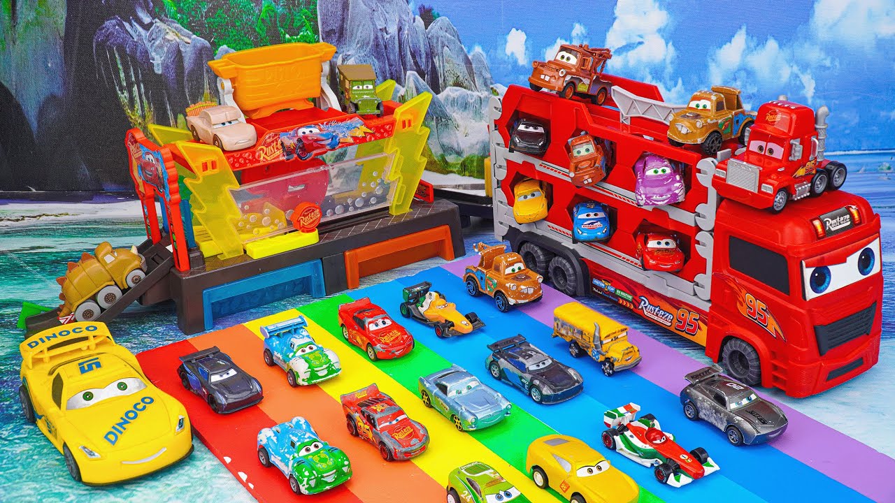 Disney Pixar Cars Unboxing Review | Disney and Pixar Cars Color Changers Race Ready Car Wash Playset