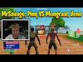 Mrsavage pinq vs mongraal veno in 2v2 buildfights