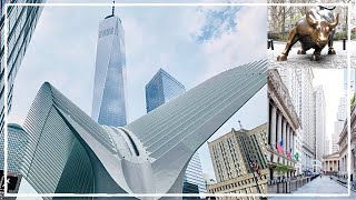 Walking Around One World Trade Center New York City + Wall Street, Charging Bull,Oculus Walking Tour