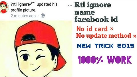 How to makr rtl ignore name facebook account without proof