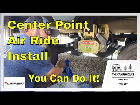 Brooke installing a Lippert Center Point Air Ride system