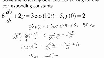 ME 340: Example, Solving 1st order ODE with Laplace transforms using pole method