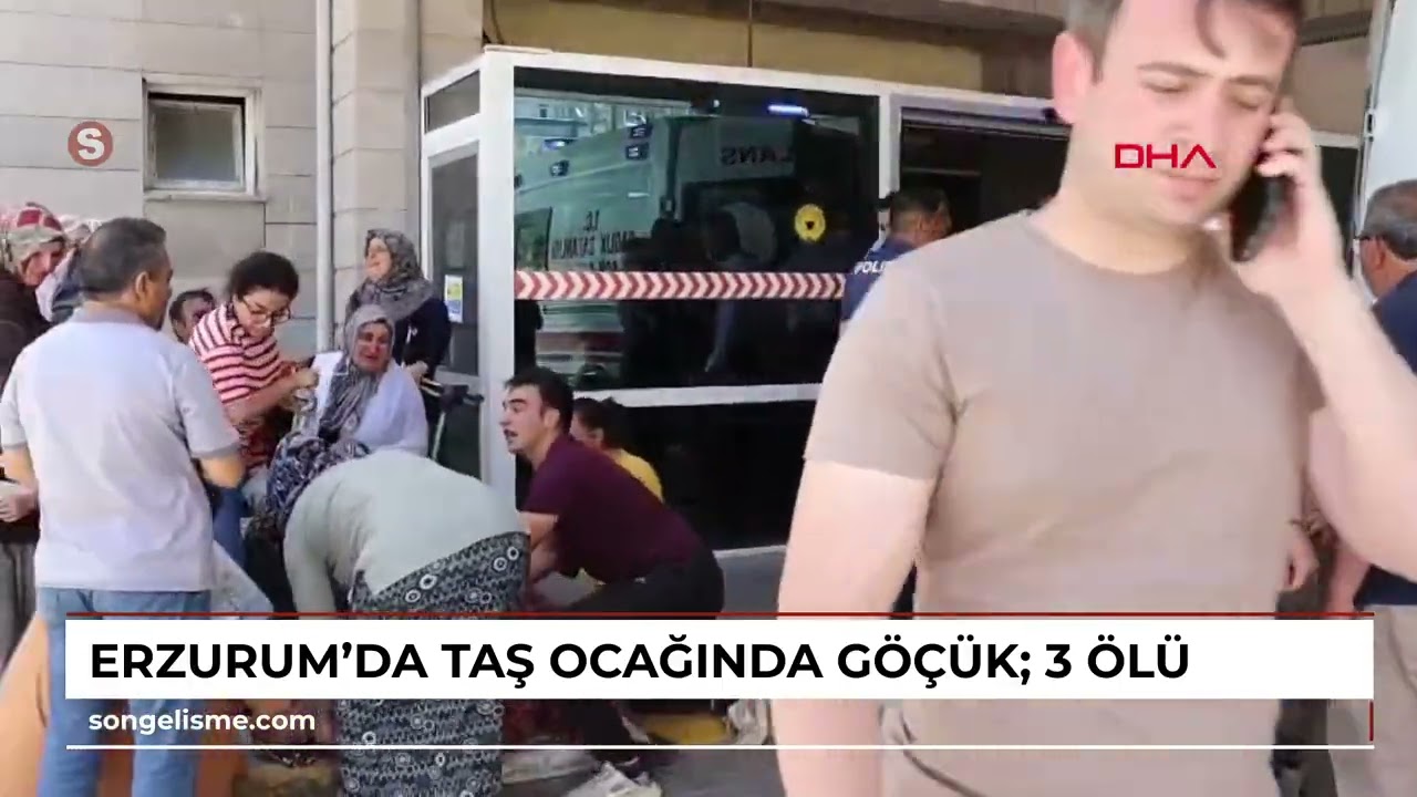 Erzurum'da taş ocağında göçük: 3 ölü