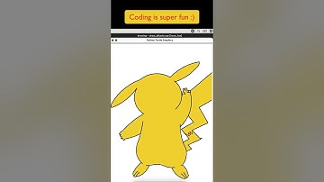 Draw a pikachu using python #coding #shorts #python #pythonforbeginners