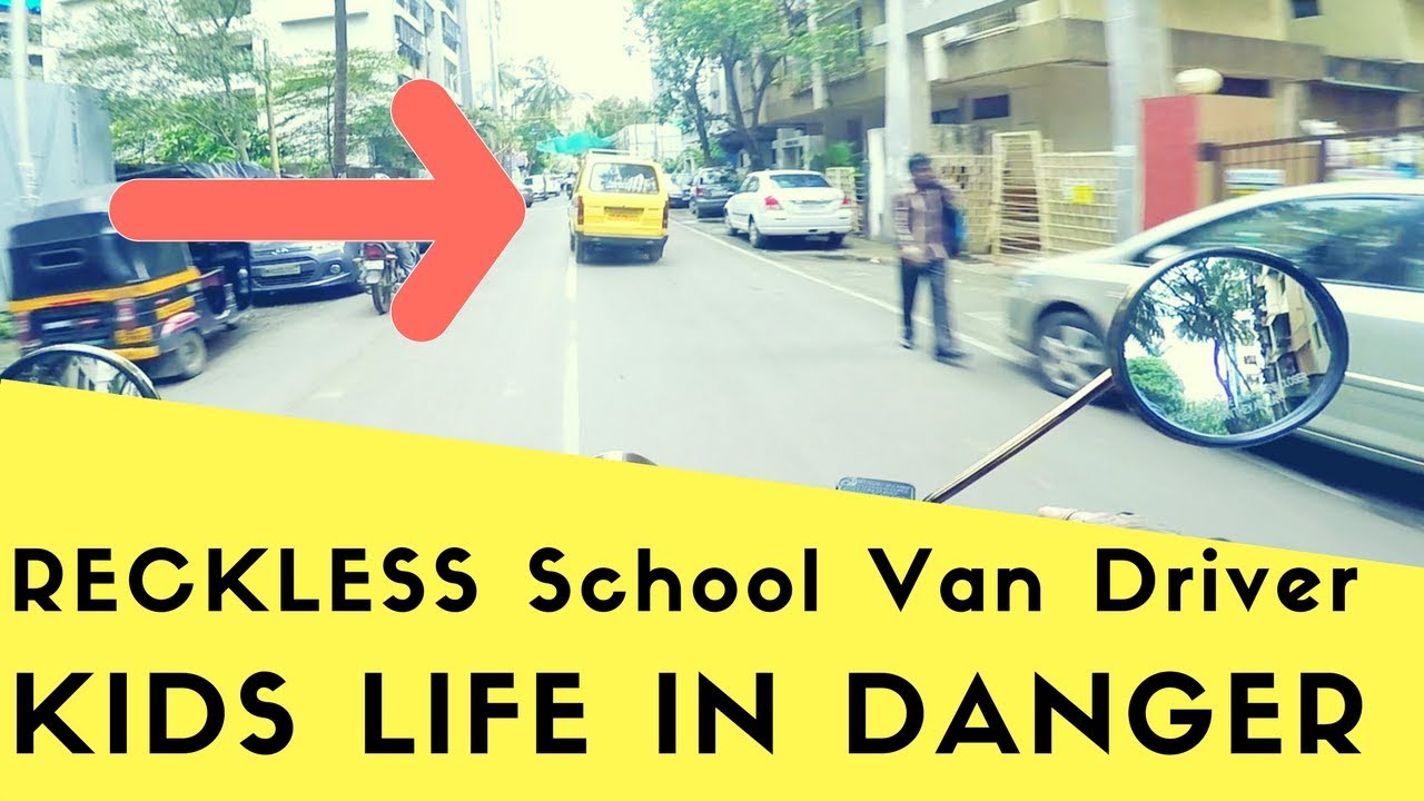 Reckless School Van Driver Kids Life in Danger - YouTube