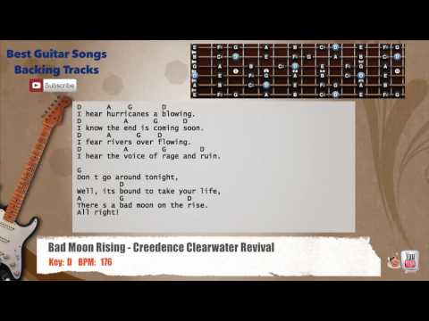 bad-moon-rising---creedence-clearwater-revival-guitar-backing-track-with-scale,-chords-and-lyrics